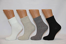 Жіночі шкарпетки з гумкою в рубчик зі 100% вовна НЛ 36-40 пастельні асорті