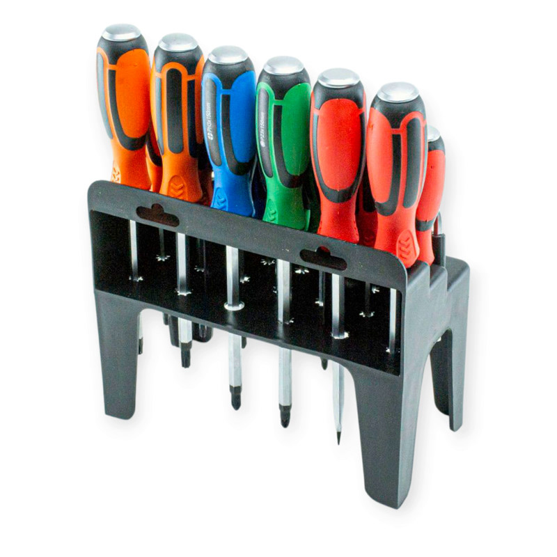 Набір ударних 18 шт SL,PH,PZ,Torx, біти 10шт, шестигранники 16шт з підставкою-органайзером викруток