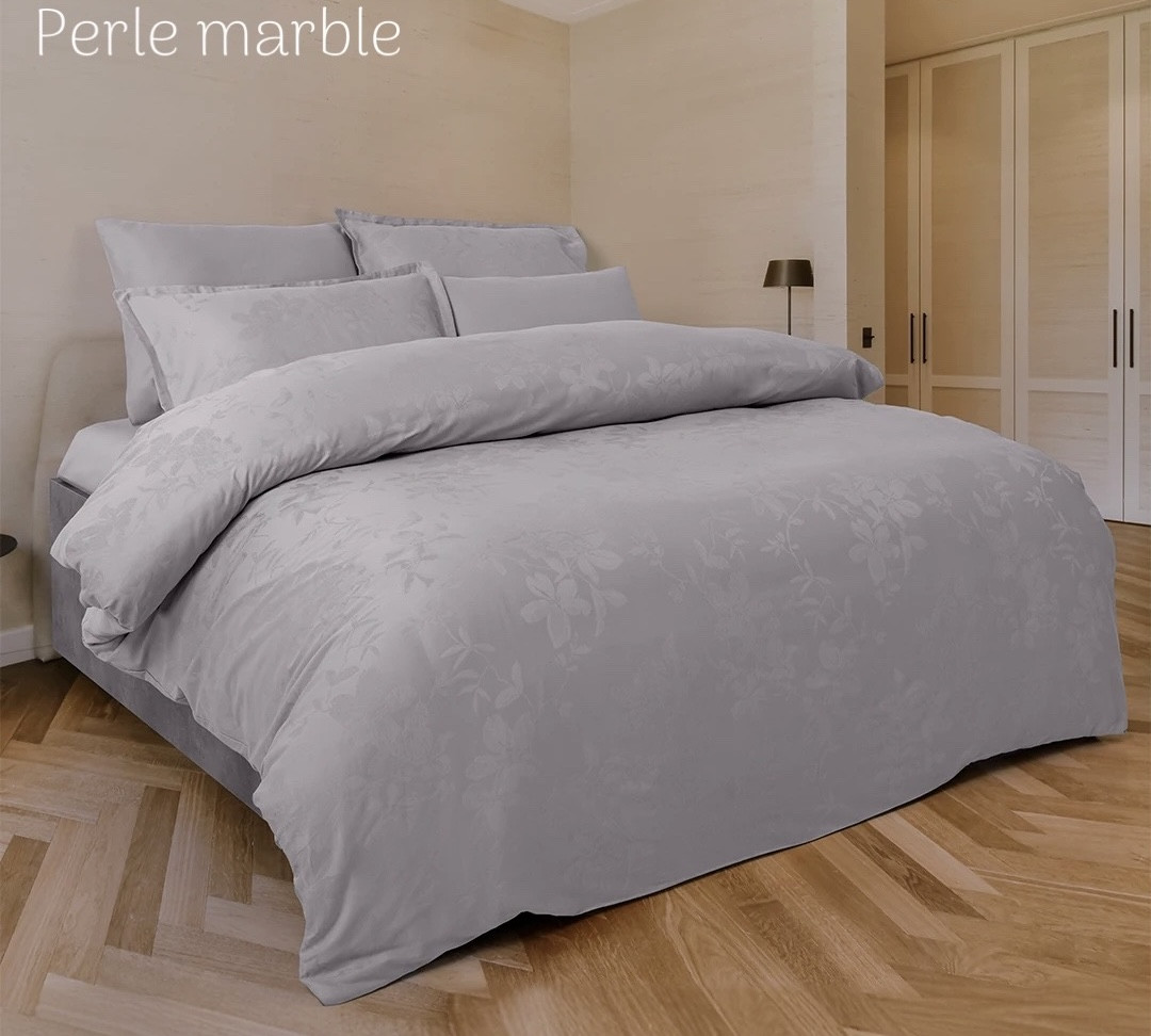 Постільна білизна Altinbasak сатин жаккард євро розмір Perle marble, фото 1