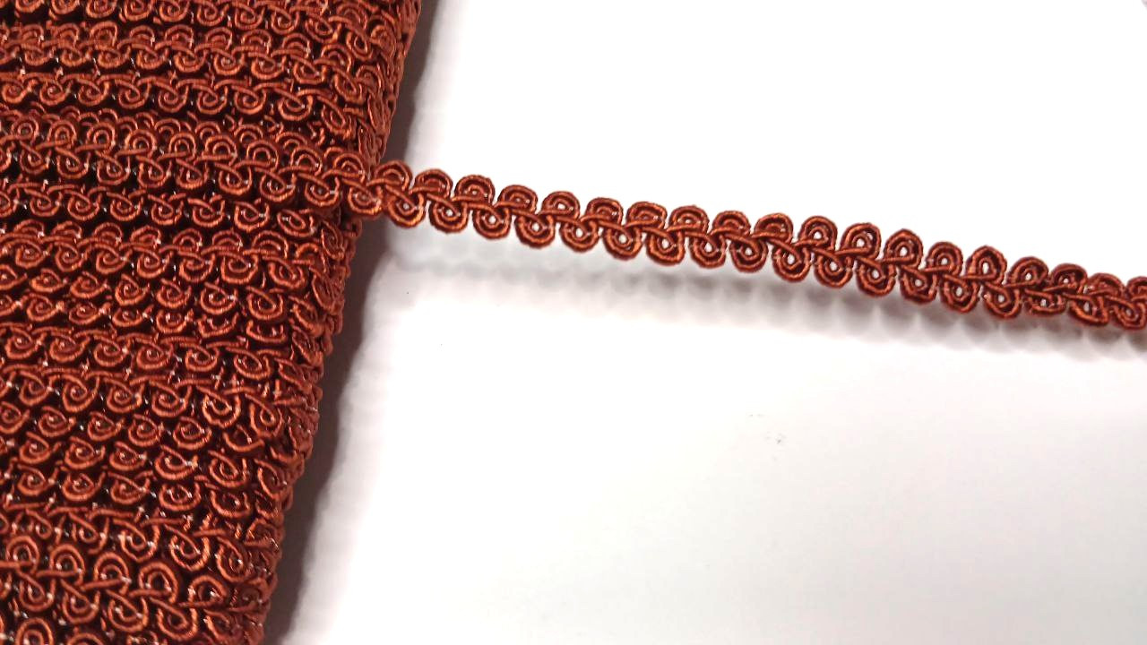 Тасьма декоративна Тасьма декоративна шанель вузька 6мм, рудий колір