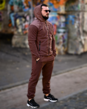 Чоловічий лісовий спортивний костюм AUDSA + Brown | Теплий чоловічий спортивний костюм