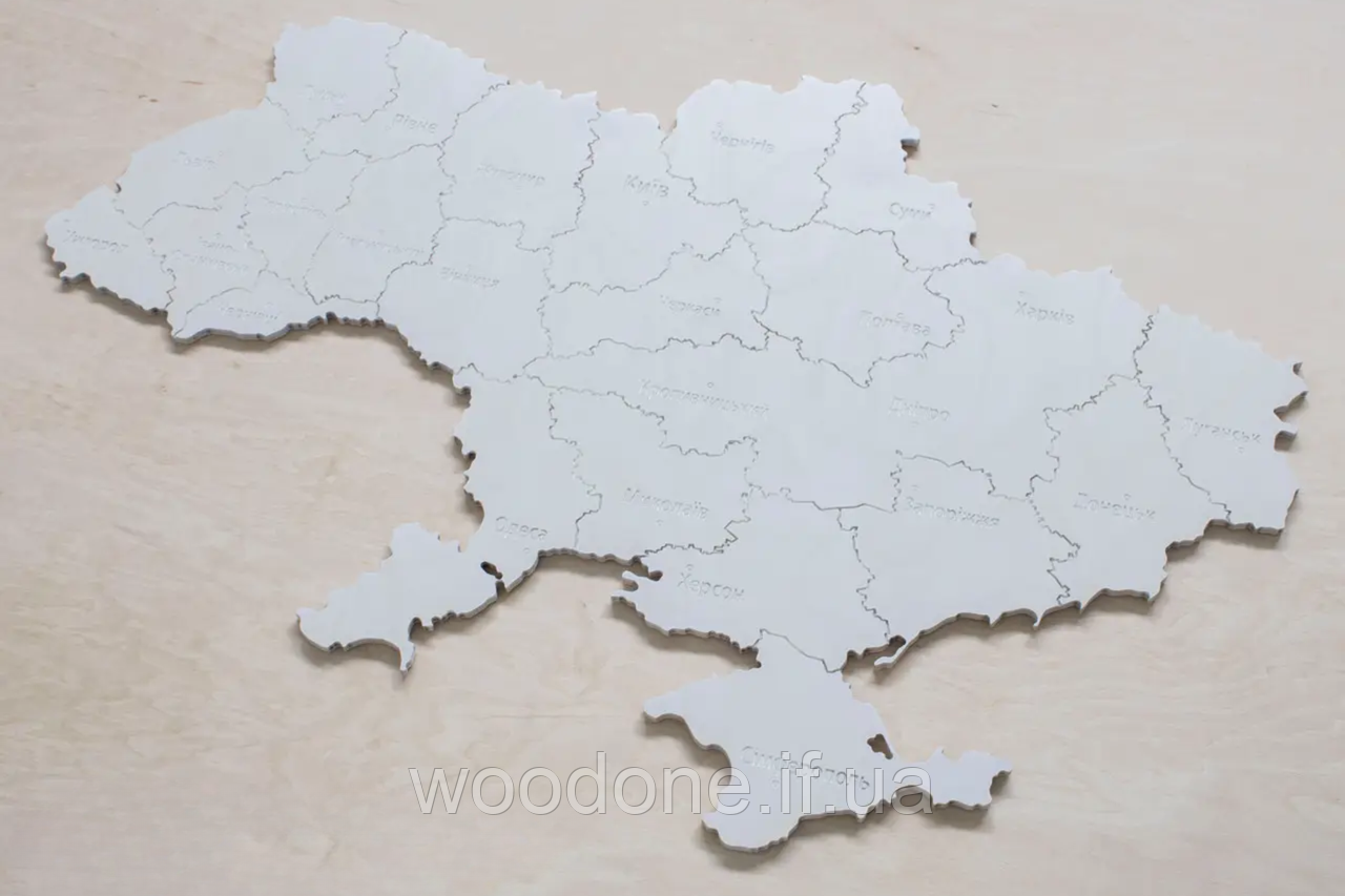 Карта України на стіну з фанери, фото 1