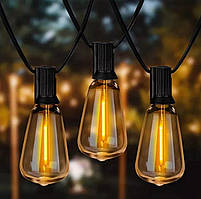 Вулична гірлянда з лампочками Едісона 5,5 м 6 лампочок Edison +1 запасна