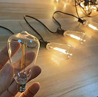 Вулична гірлянда з лампочками Едісона 10 м 15 лампочок Edison +1 запасна