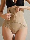 Трусики корсет корегуючі утягуючі жіночі бріфи з сильною утяжкою бежеві S, фото 2