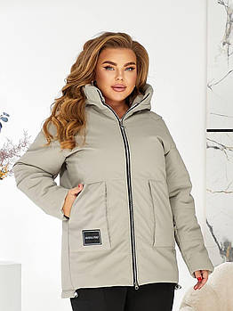 Куртка жіноча зимова з непромокємої плащівки утеплювач холофайбер (Батал)