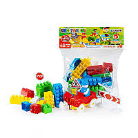 Конструктор "BAMBI BLACK №0" 115/7 (25) "BAMSIC", 45 деталей, машинка, дорожні знаки, в пакеті