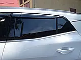 Дефлектори вікон із хром молдингом, вітровики Kia Sportage 2022- (неіржавка сталь 3D), фото 3