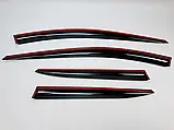 Дефлектори вікон із хром молдингом, вітровики Kia Sportage 2022- (неіржавка сталь 3D), фото 8