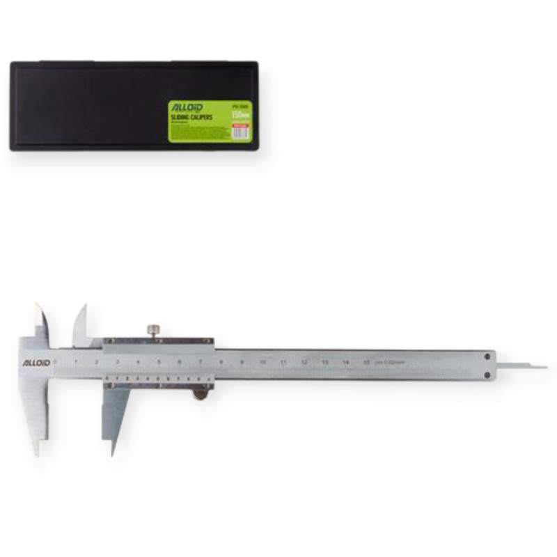 Штангенциркуль 150 мм (точність 0,02 мм) шкала см, кейс механічний