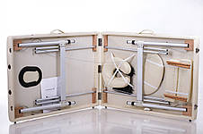 Портативний масажний стіл (кушетка) Alfa Aluminium 2-сегментний з алюмінієвим каркасом, ширина 70 см, фото 3