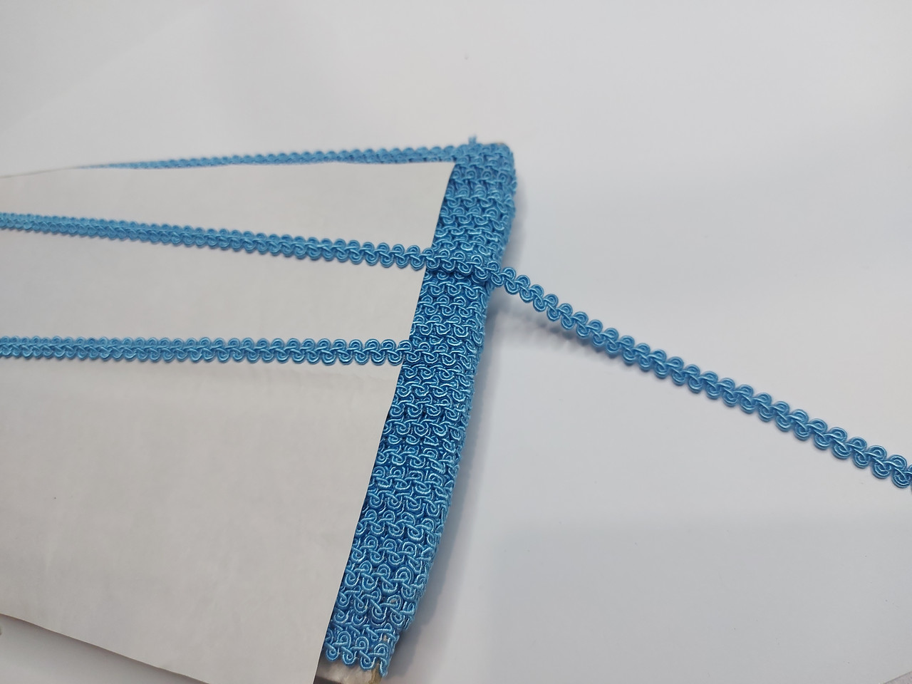 Тасьма декоративна Тасьма декоративна шанель вузька 6мм, бірюзово-голуба