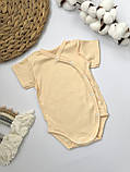 Боді літній для новонароджених короткий рукав з інтерлоку 56-62, фото 10