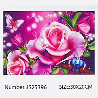 Алмазна мозаїка JS 25396 (50) "TK Group", "Квіти", 30х20, у коробці