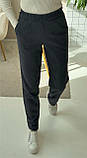 Графітові теплі жіночі вельветові штани МОМ на флісі, фото 6