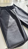 Графітові теплі жіночі вельветові штани МОМ на флісі, фото 8