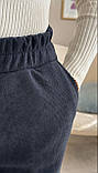 Графітові теплі жіночі вельветові штани МОМ на флісі, фото 9