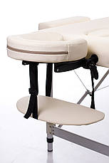 Портативний масажний стіл (кушетка) Alfa Aluminium Light 2-сегментний з алюмінієвим каркасом, ширина 60 см, фото 4