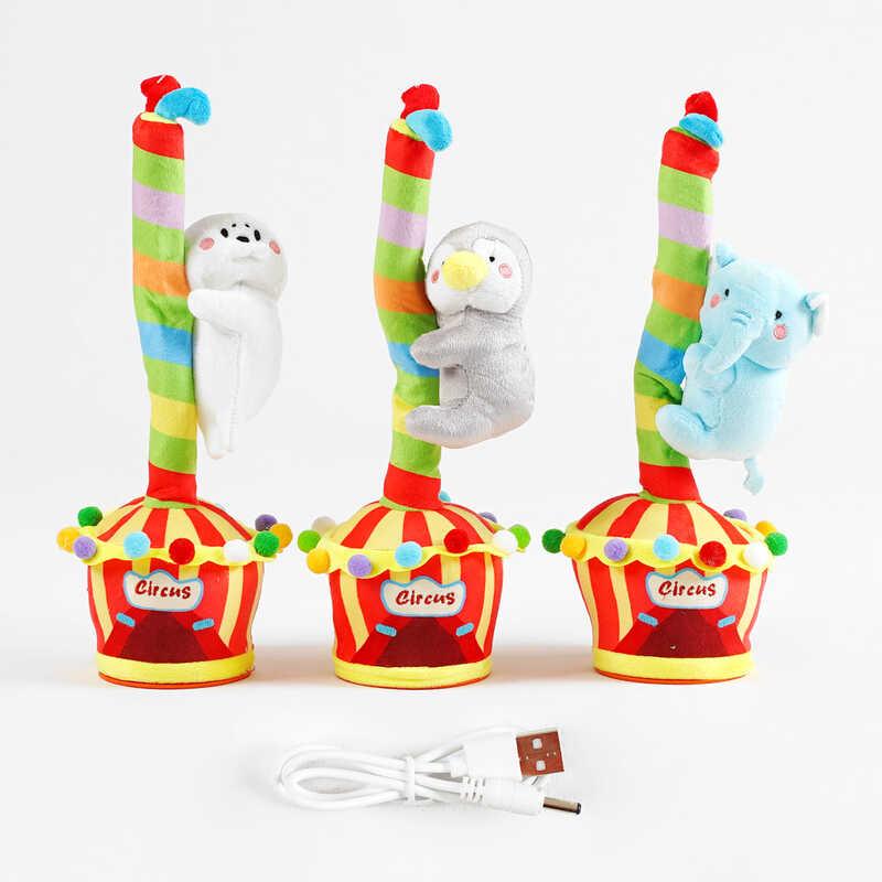 М`яка іграшка М 49105 (100) 3 види, звук, функія запису голосу, танцює, h-33 см, в пакеті, акум., USB, ВИДАЄТЬСЯ ТІЛЬКИ МІКС