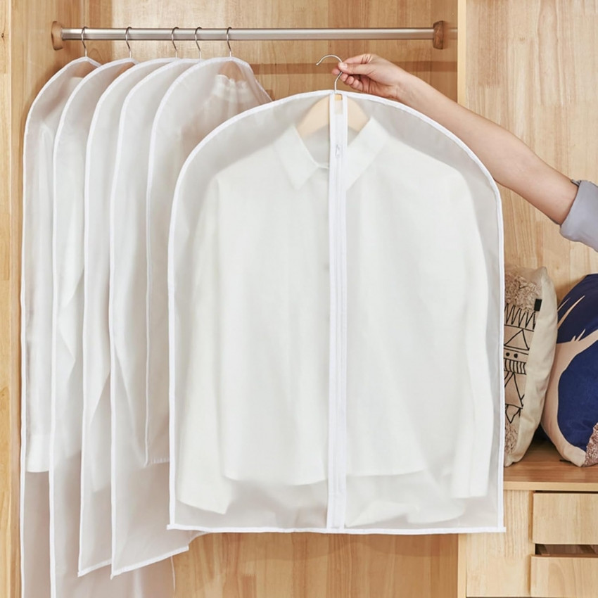 Чохол для одягу 60х100 прозорий білий 5шт, фото 1