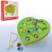 Дитяча дерев'яна рибалка на магнітах