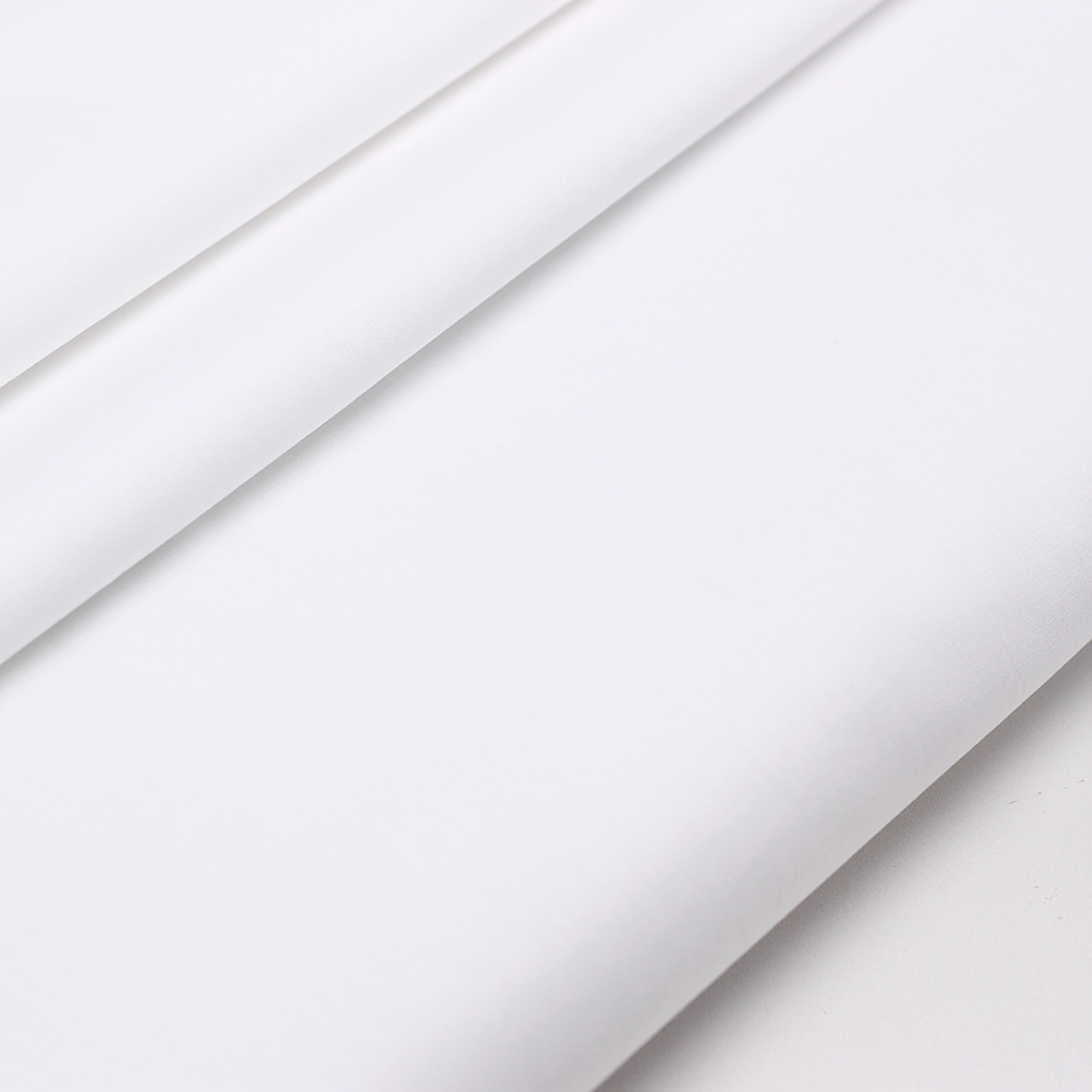 Сатин однотонний шириною 160 см, білого кольору № А3-016, фото 1