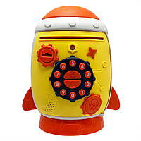 Дитячий банківський термінал "Ракета" MK 5401 музика, звуки тварин, ключ Жовтий