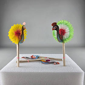 Шпилька для морозива "Павич" 100шт 12см (1 пач.)