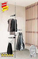Вешалка для одежды от пола до потолка сушилка напольная регулируемая 2,3-2,9м