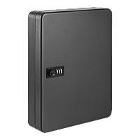 Бокс для ключів на 60 секцій, з брелоками, з кодовим замком, сталевий, чорний