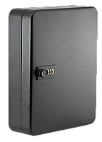 Бокс для ключів на 36 секцій, з брелоками, з кодовим замком, сталевий, чорний