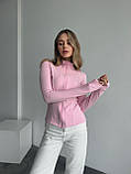 Тепла рожева жіноча обтисла кофта на змійці з тонкого флісу, фото 8