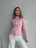 Тепла рожева жіноча обтисла кофта на змійці з тонкого флісу, фото 5
