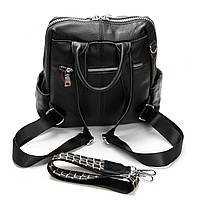 Сумка Женская Рюкзак кожа ALEX RAI 8781-9 black.Купити жіночі рюкзаки гуртом і в роздріб із натуральної шкіри в Україні, фото 3