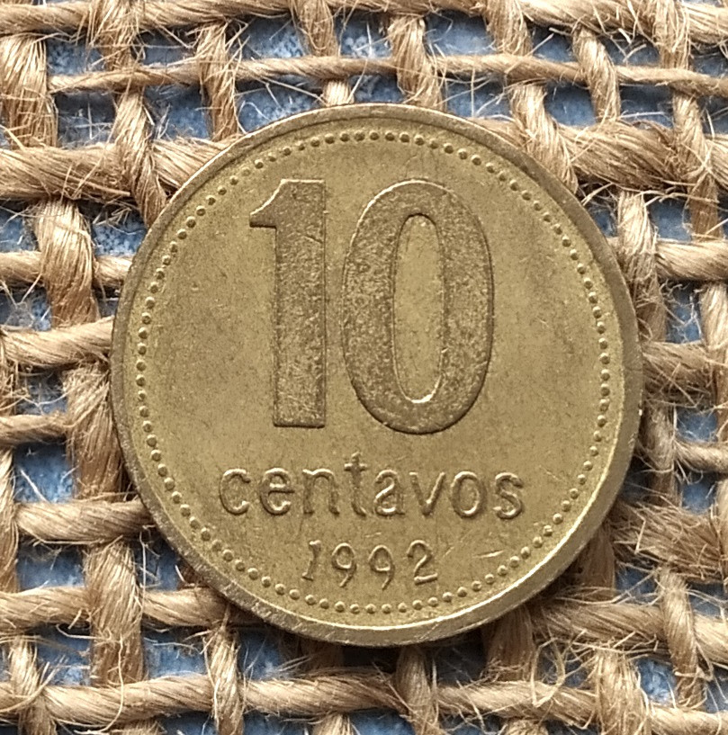 10 сентаво 1992 року. Аргентина, фото 1