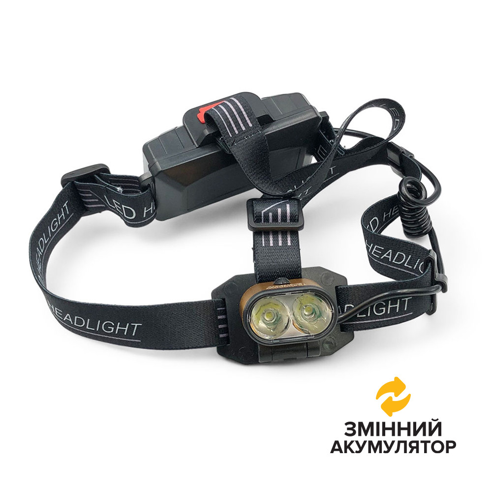 Налобний ліхтарик BL-2128-2T6 (1-режим) з Type-C розʼємом, фото 1
