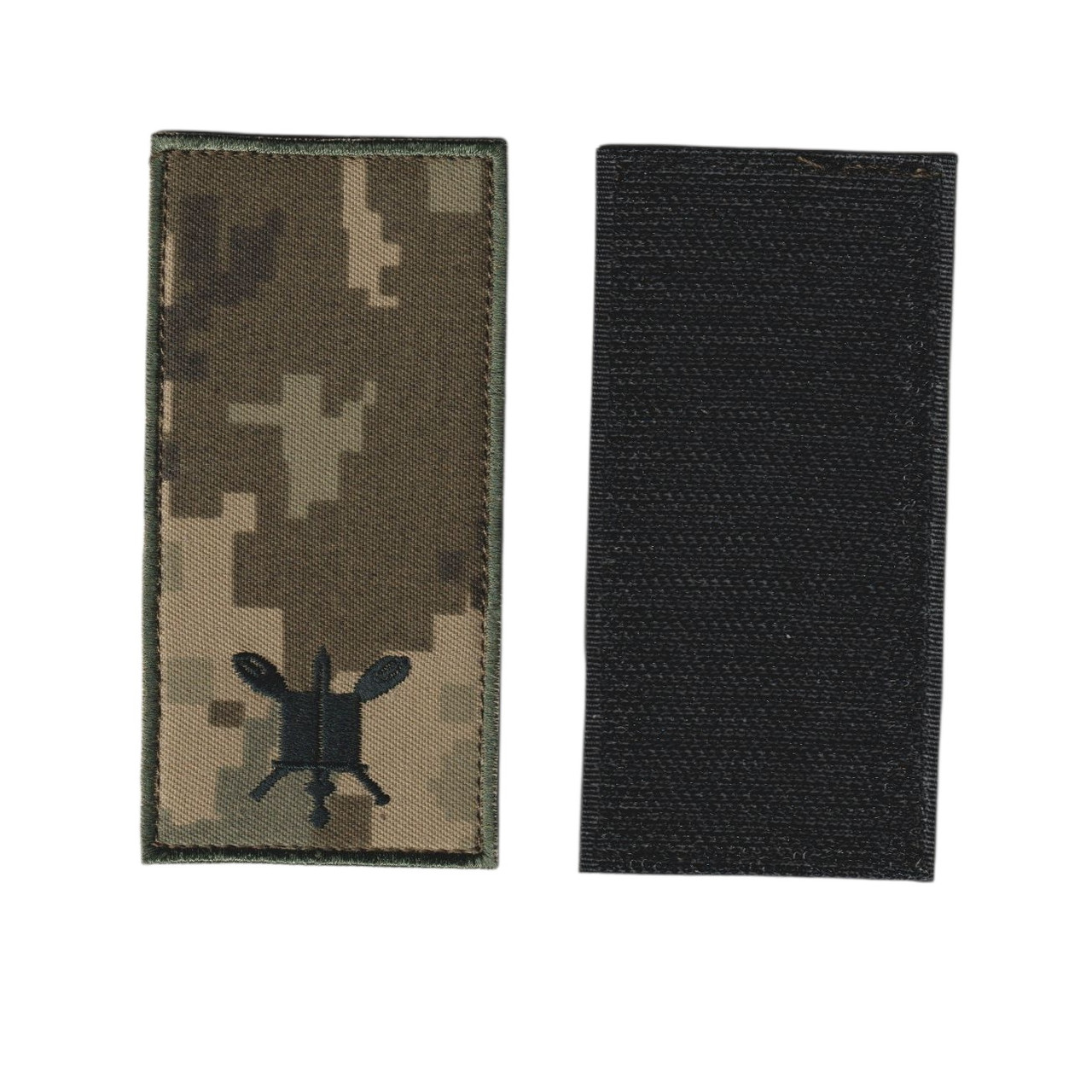 Погон ліцеїст військовий / армійський шеврон ЗСУ, зелений колір на пікселі. 10 см * 5 см, фото 1