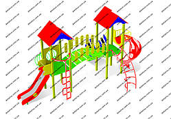 Дитячий ігровий комплекс  "Двійка Спіраль"