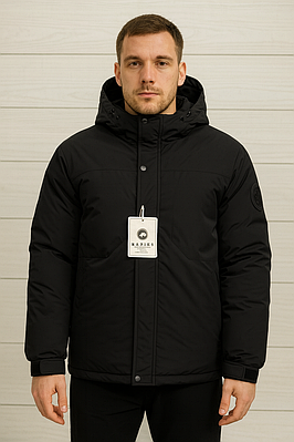 Чоловіча зимова куртка M.A.D.I.S.S коротка молодіжна, холофайбер,Чорний S