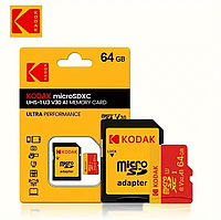 Карта памяти micro SD Kodak 64Gb U3, A1 class 10, UHS-I High Speed