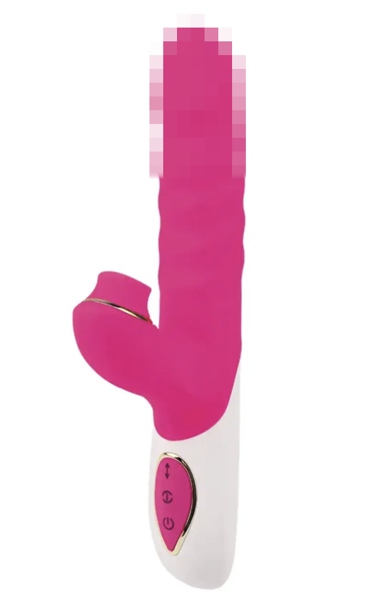 Вібратор кролик з поштовховими рухами та кліторальним язичком Melody Clit Kisser THruster CHISA, 23х3,4 см., фото 1