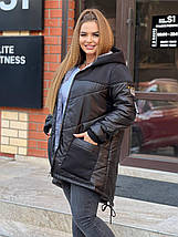 Жіноча куртка евро-зима великого розміру Україна Розміри: 48-50, 52-54, 56-58, фото 3