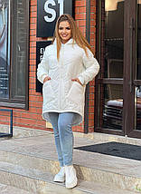 Жіноча куртка евро-зима великого розміру Україна Розміри: 48-50, 52-54, 56-58, фото 4