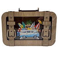 Дерев'яна скарбничка валіза "На подорож" 3240-15-005 розмір 24х17 см