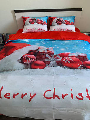 Новорічна постільна білизна Півтораспальний розмір, фото 1