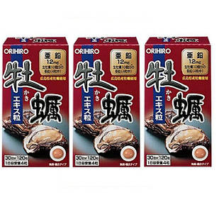 Orihiro високоякісний екстракт устриць  120 таблеток х 3 упаковки