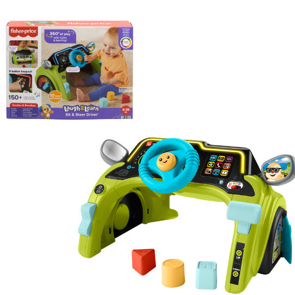 Інтерактивне кермо "Маленький водій" з технологією Smart Stages Fisher-Price, фото 1