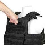 Плитоноска МІЦЬ 3.0 з функцією швидкого скидання Чорна (PLATE CARRIER) MOLLI, фото 10