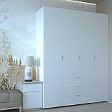 Шафа розпашна для одягу Doros Гелар 155х49,5х203,4 см Білий (DRS-011100), фото 3