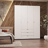 Шафа розпашна для одягу Doros Гелар 155х49,5х203,4 см Білий (DRS-011100), фото 4